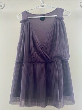 Deletta Pleated Surplice Camisole in Dusty Lavender